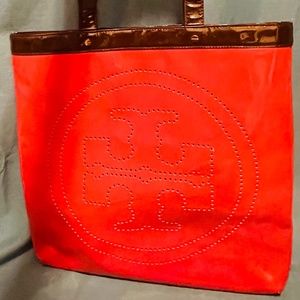 Tori Burch Pink Patent Leather Tote